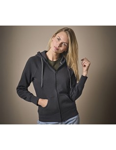 T-5436-Womens Fashion Full Zip Hood 2